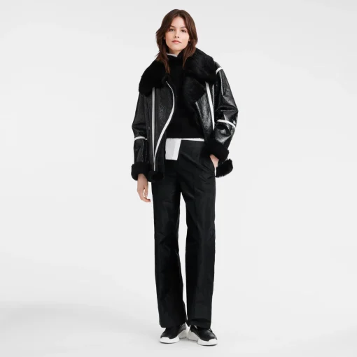 Blouson En Cuir De Mouton Double Face