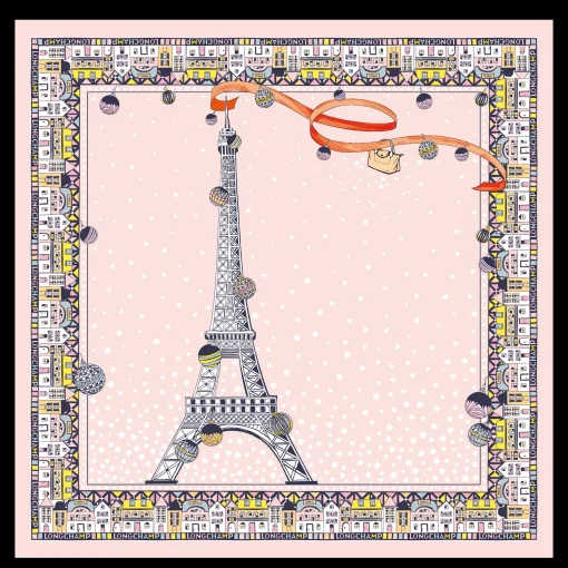 Carré De Soie 50 Tour Eiffel Noël Longchamp
