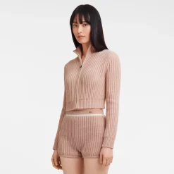 Gilet Court Col Zippé