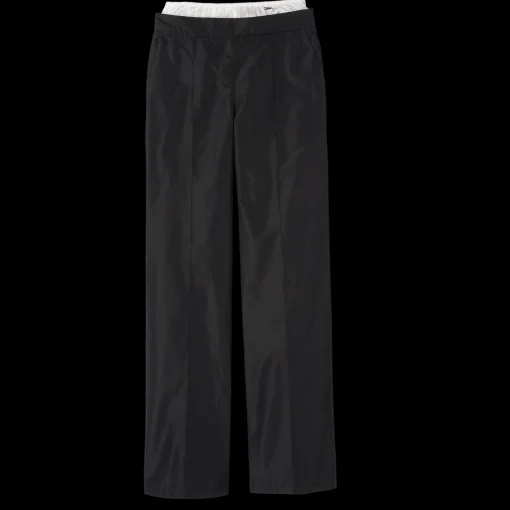Pantalon Droit Avec Empiècement
