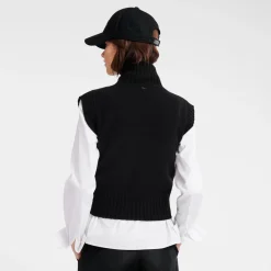 Pull Sans Manche Col Cheminée