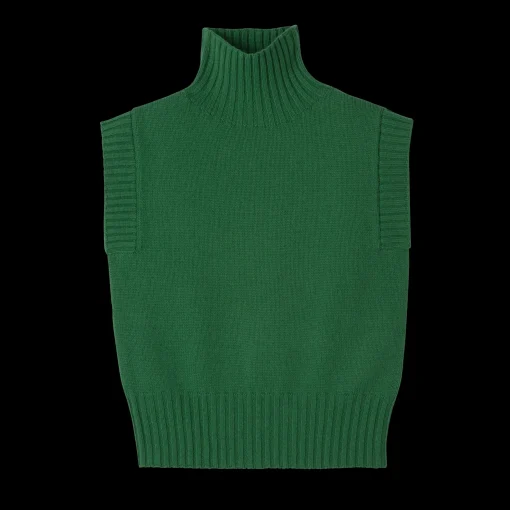 Pull Sans Manche Col Cheminée