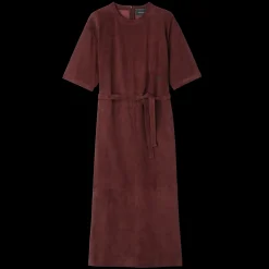 Robe Longue En Cuir