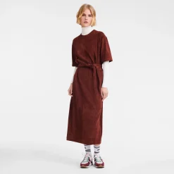 Robe Longue En Cuir