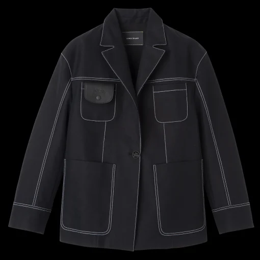 Veste Oversize à Surpiqures